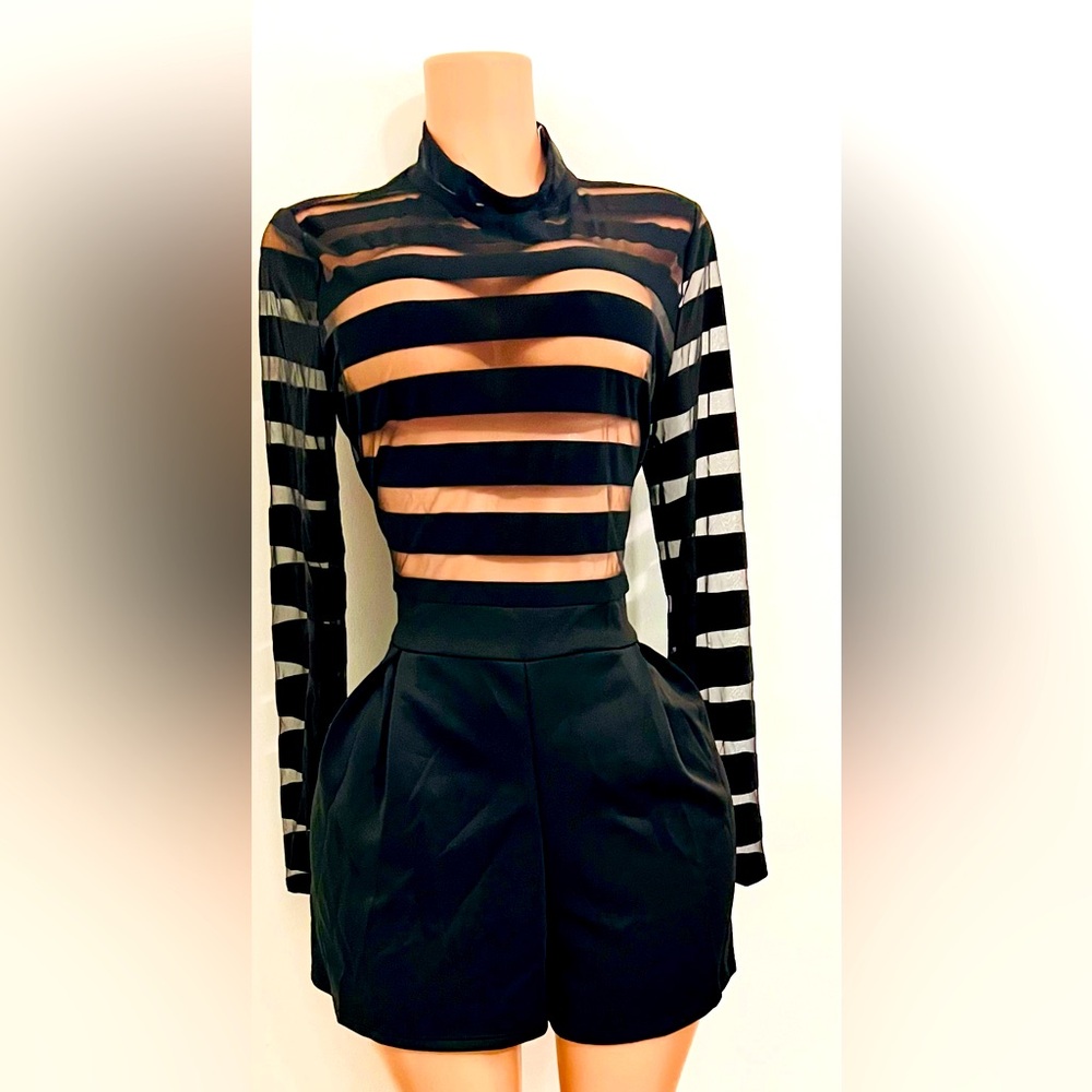 Plus-Size Mesh Shorts bodysuit